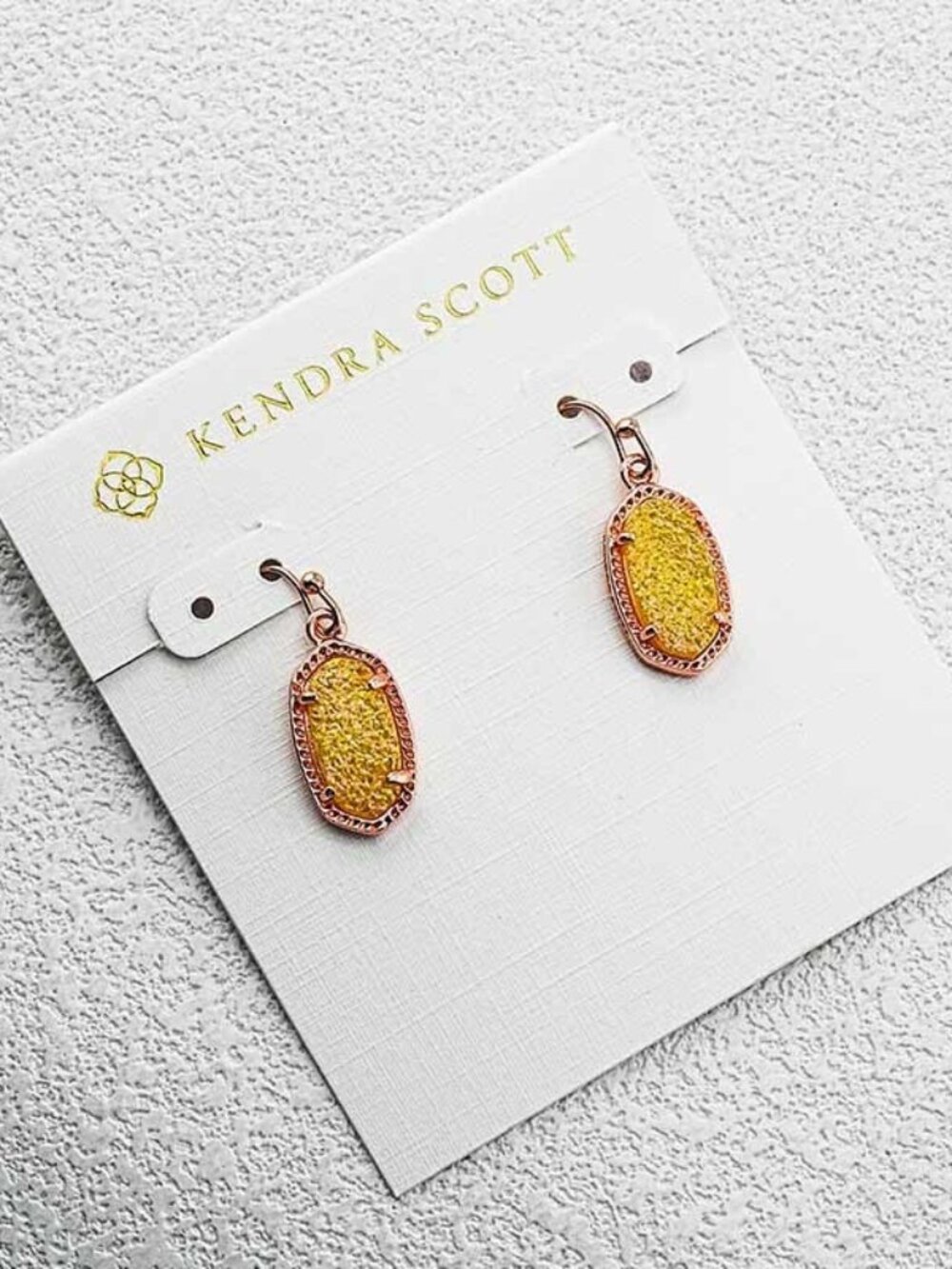 Kendra Scott Yellow Crystal Spike Earrings